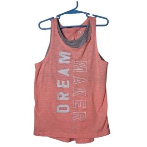 Xersion | Coral Racerback Tank w/ Built-In Sports Bra | Size M (10/12)